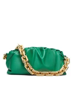 Bottega Veneta Chain Pouch In Racing Green