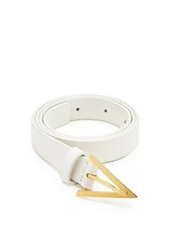 Bottega Veneta Triangle Belt In White