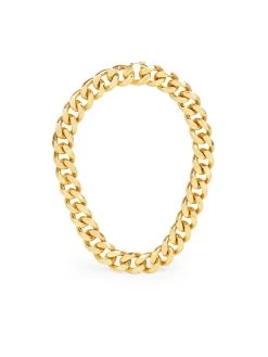 Maillon Celine Necklace In Brass With Gold Finish