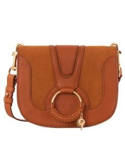 See By Chloé Hana Leather & Suede Shoulder Bag In Caramello