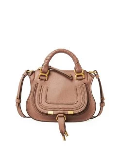 Chloé Marcie Mini Double Carry Bag In Woodrose