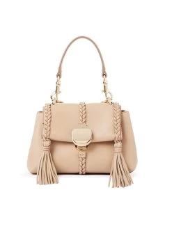 Chloé Penelope Mini Soft Shoulder Bag In Argil Brown