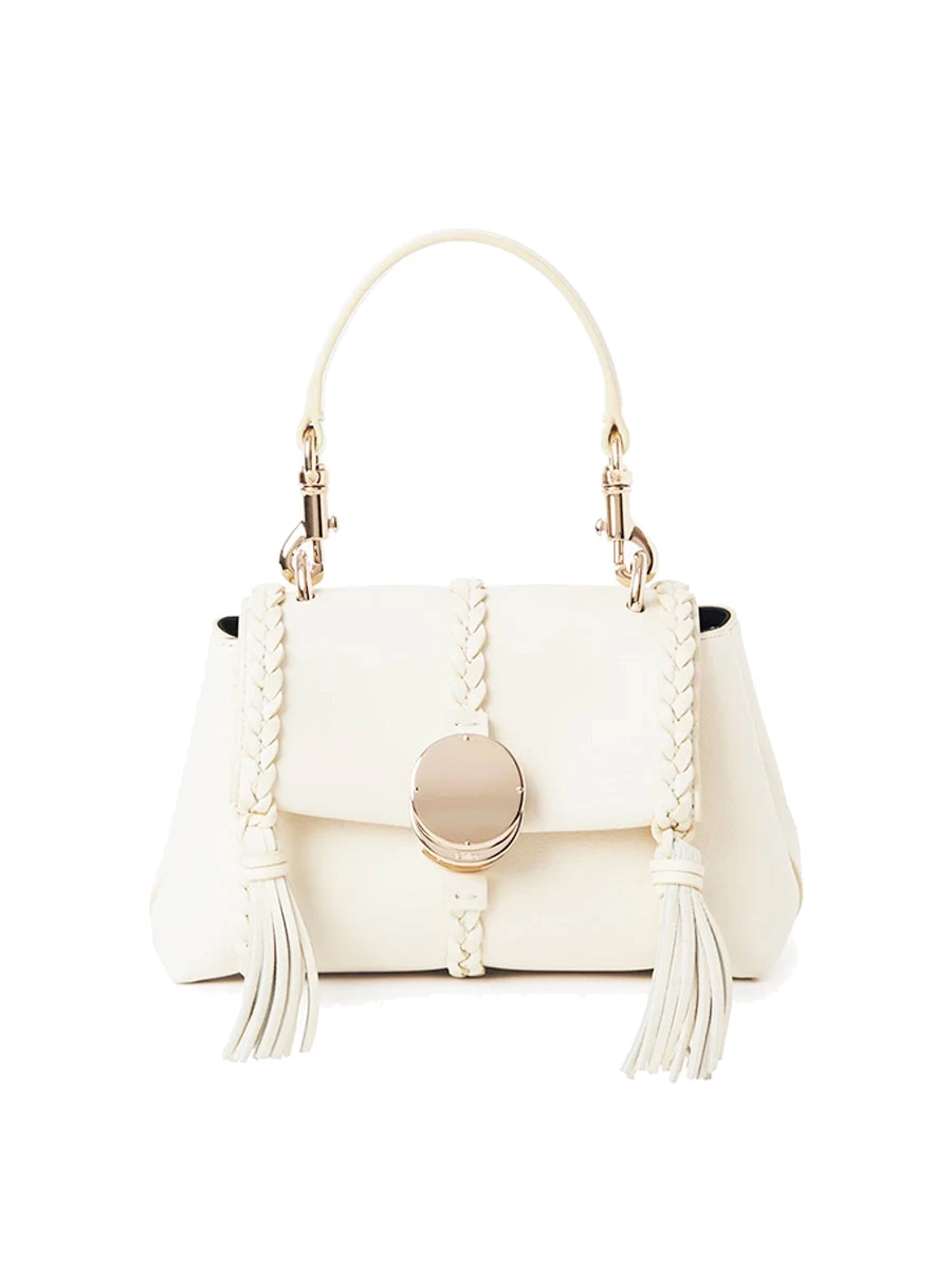 ChloƩ Penelope Mini Soft Shoulder Bag In Misty Ivory