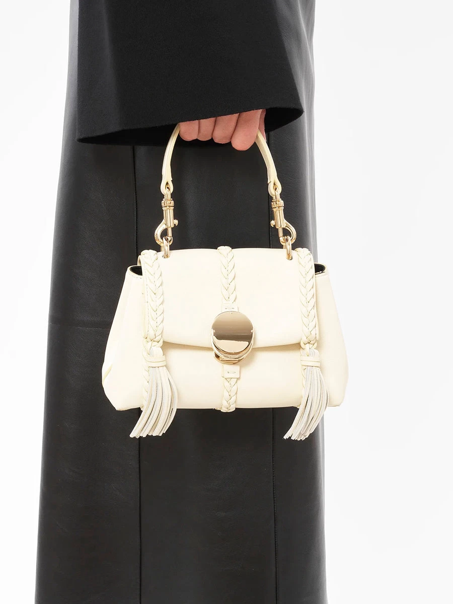 ChloƩ Penelope Mini Soft Shoulder Bag In Misty Ivory - Image 7