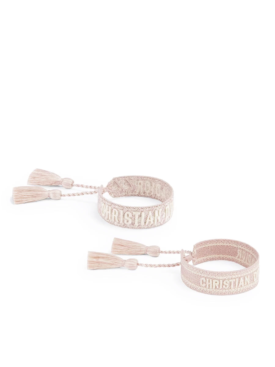 J'Adior Bracelet Set In Rose Des Vents Dior Oblique Cotton - Image 2