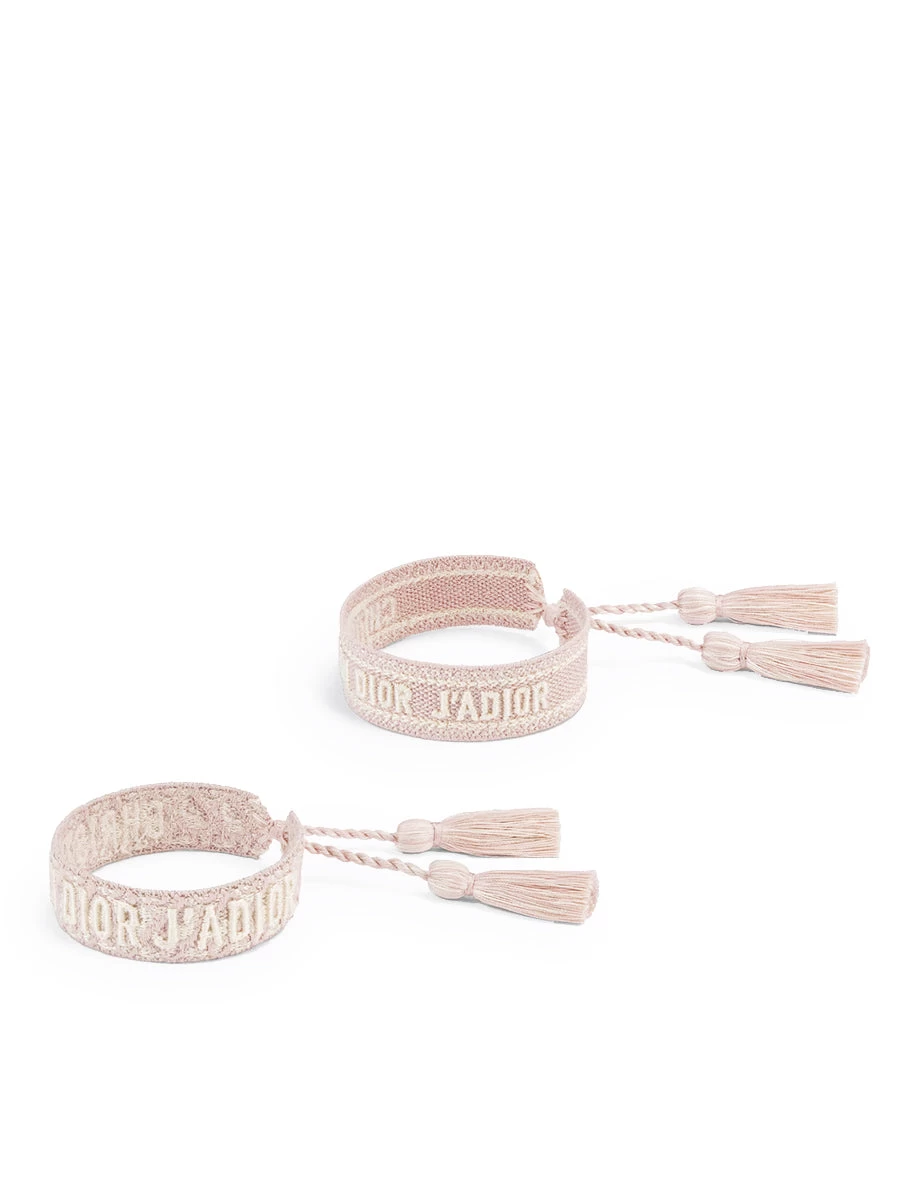 J'Adior Bracelet Set In Rose Des Vents Dior Oblique Cotton