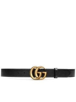 Gucci Leather Belt With Double G Buckle