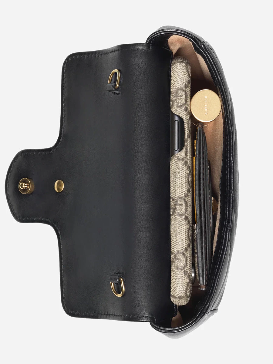 Gucci GG Marmont Matelassé Leather Super Mini Bag - Image 3