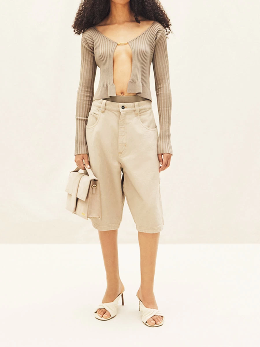 Jacquemus La Maille Pralù In Dark Beige - Image 4