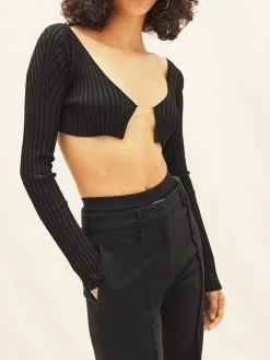 Jacquemus La Maille Pralù Short In Black