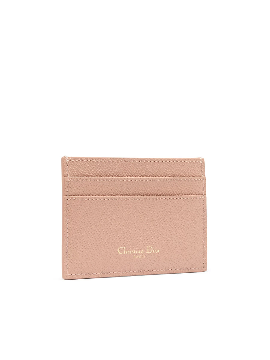 DIOR 30 Montaigne Card Holder Pink Grained Calfskin - Image 3