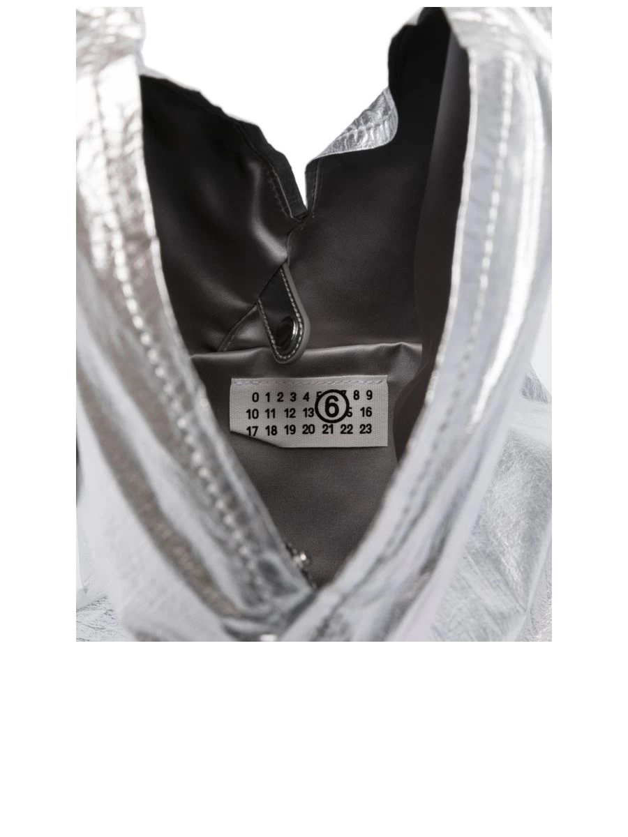 MM6 Maison Margiela Metallic Crinkled Handbag - Image 2