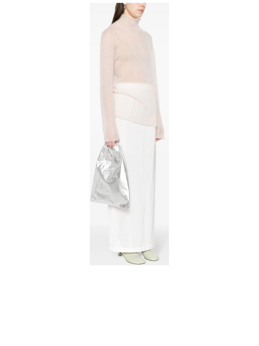 MM6 Maison Margiela Metallic Crinkled Handbag - Image 3