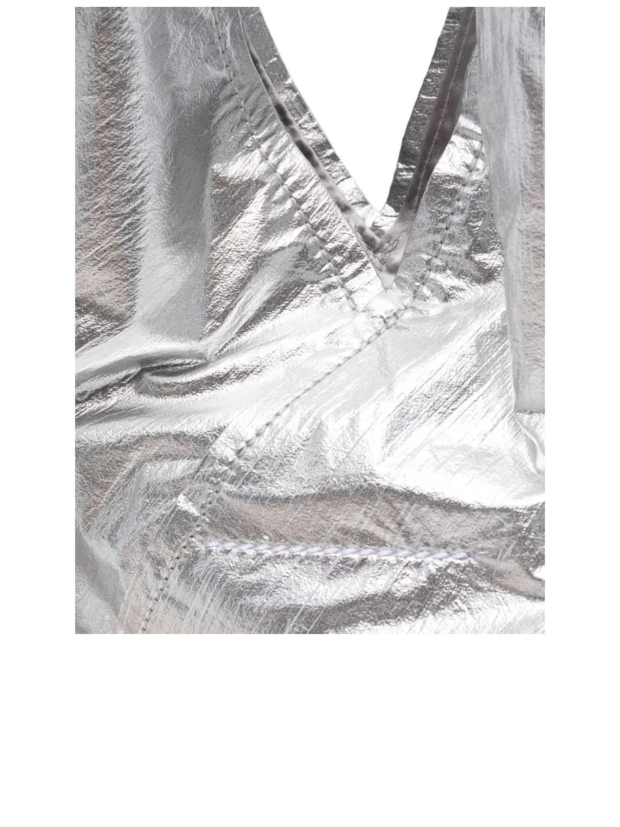 MM6 Maison Margiela Metallic Crinkled Handbag - Image 4