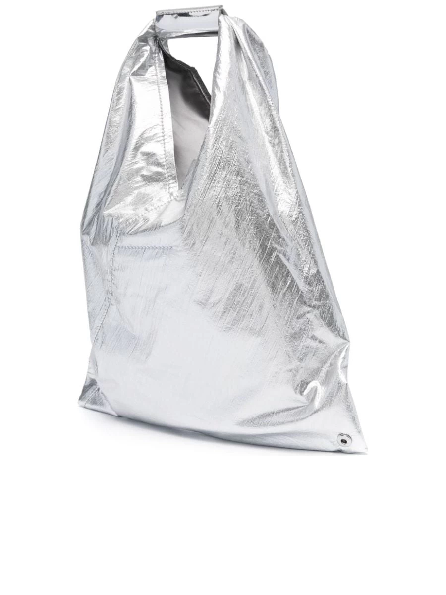MM6 Maison Margiela Metallic Crinkled Handbag - Image 5