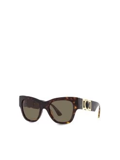 Versace Medusa Biggie Cat Eye Sunglasses O4415 In Havana