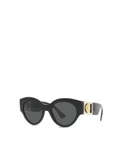 Versace Medusa Crystal Sunglasses O4438 In Black