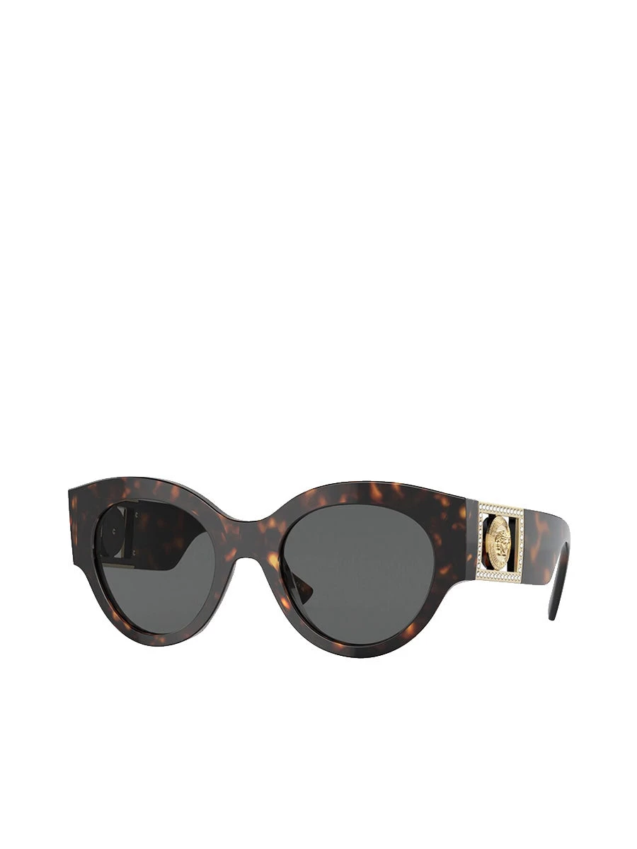 Versace Medusa Crystal Sunglasses O4438 In Havana