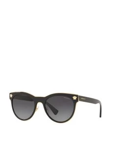Versace Medusa Charm Cat Eye Sunglasses O2198 In Black