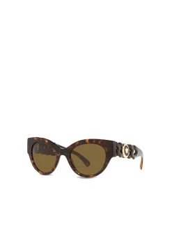 Versace Medusa Chain Phantos Sunglasses O4408 In Havana