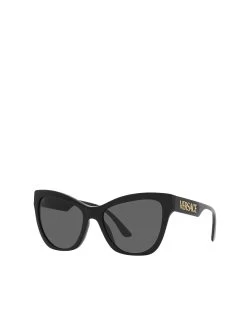 Versace Medusa Vintage Cat Eye Sunglasses O4417 In Black